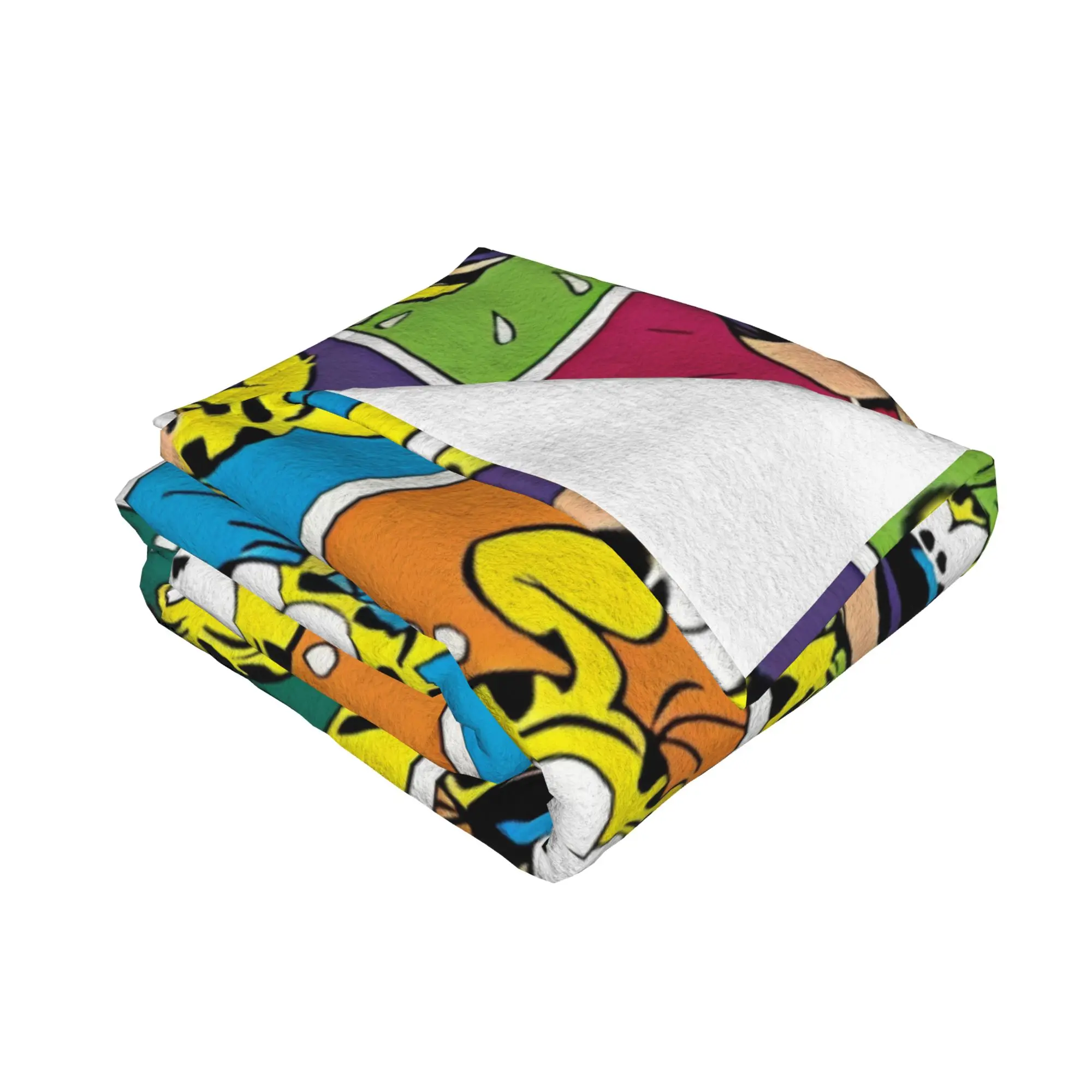 1PC home Cutecore Marsupilami Squares Marsupilami Blanket Super Cosy Plush Home Living Room Sofa halloween