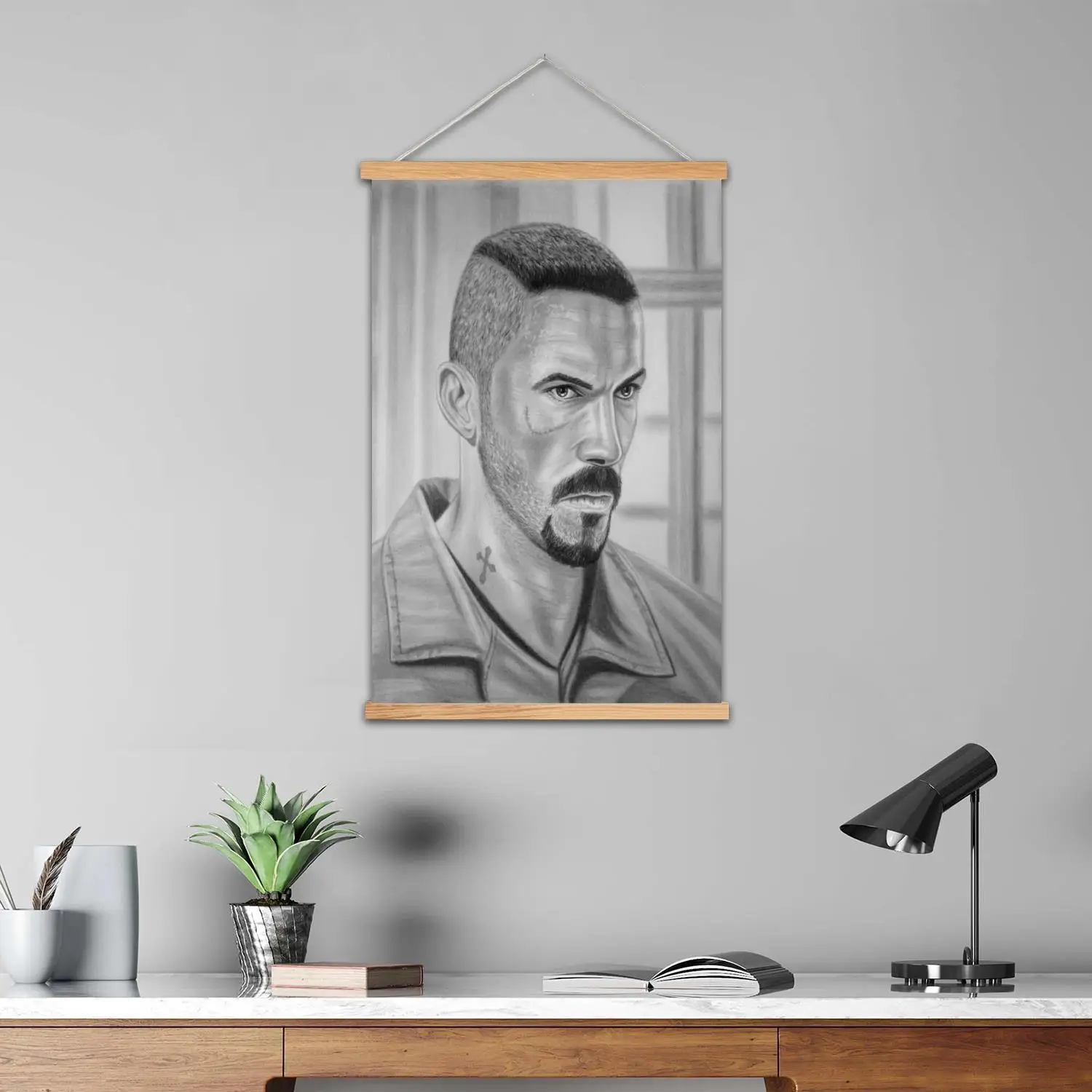 Boyka الممثل الملاكم مؤطرة جدار اللوحة قماش ملصق فني وفن جدران، ديكور غرفة نوم الأسرة الحديثة، اللوحة الزخرفية #2