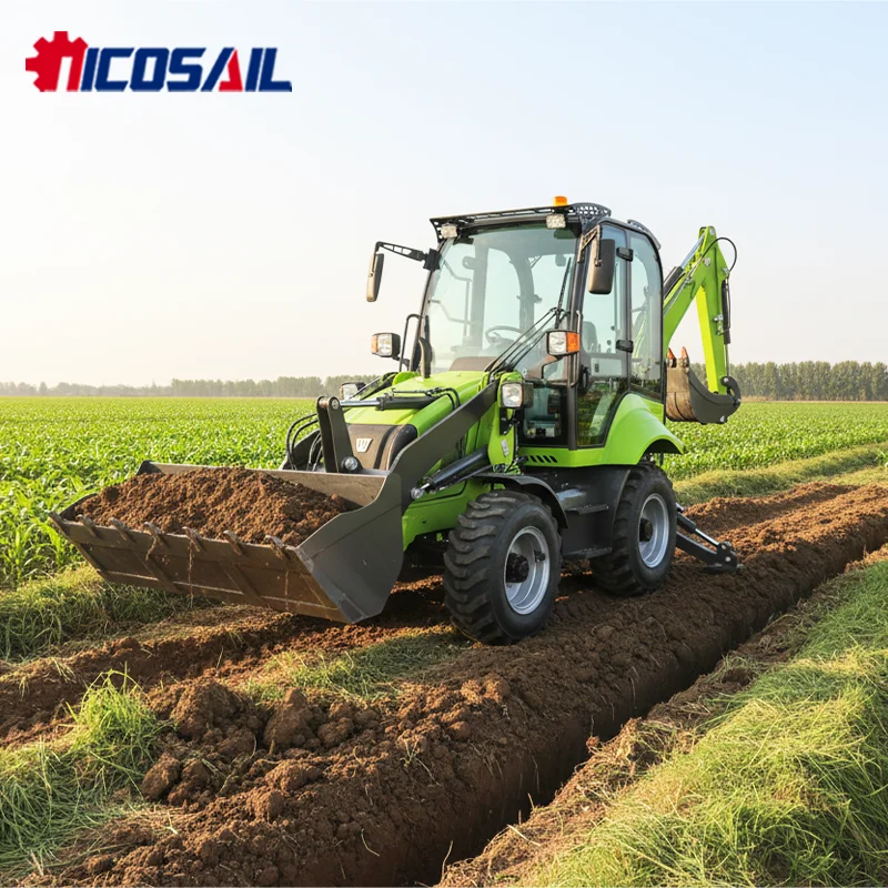 

Landscaping 4WD Backhoe Loader 4Ton Multi Function Backhoe Loader Euro 5 Engine For Farm And Garden