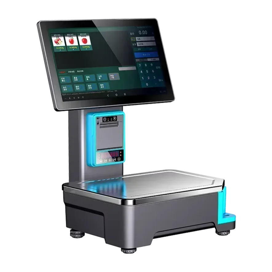 In stock  AI Recognition Cash Register All-in-one Scale/barcode Label Scale, with AI Recognition Software, SDK and Technical