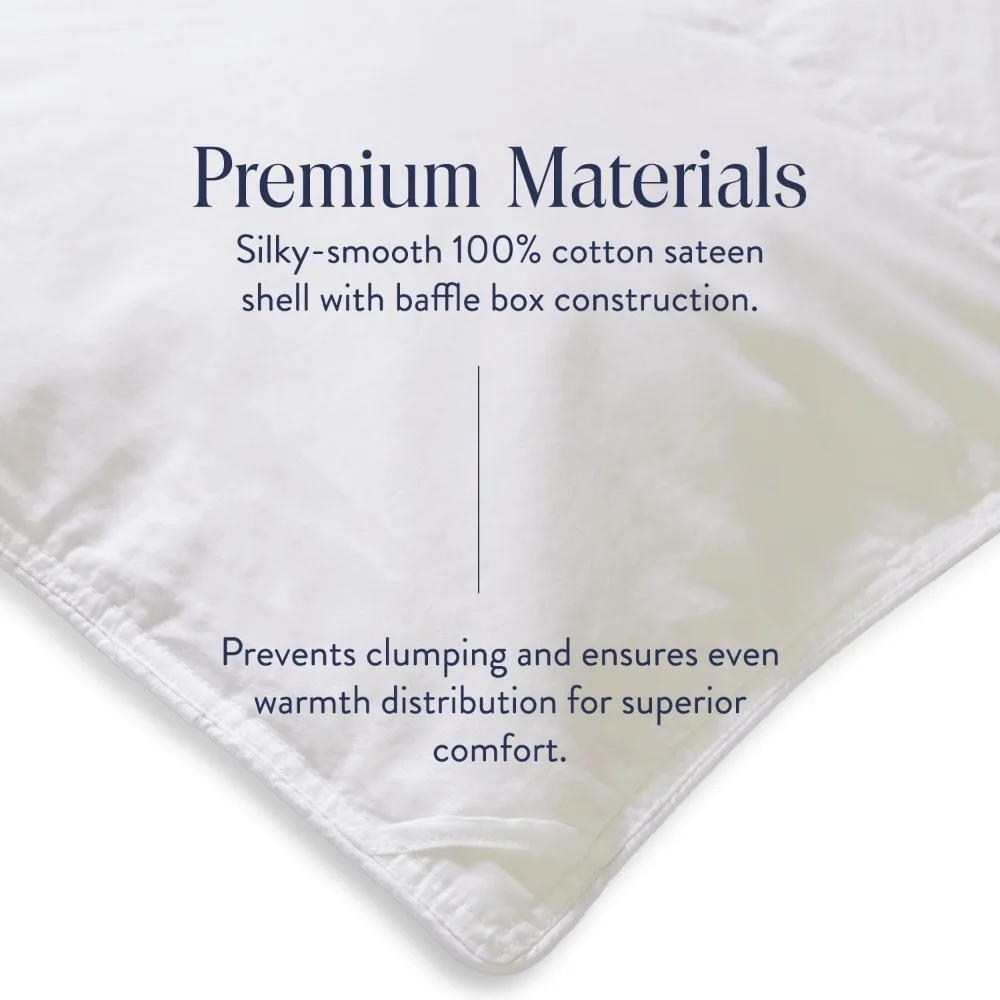 لحاف كندي طبيعي داك داون لجميع المواسم - قوة ملء 700، غطاء قطن 100%