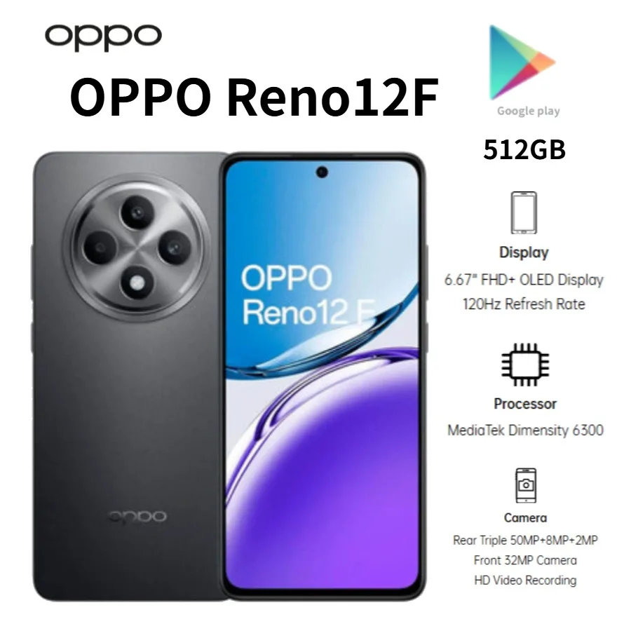 The All-New 2026 OPPO Reno12F Global Edition: Featuring a 6.67-inch HD display, a long-lasting battery, and 512GB of storage