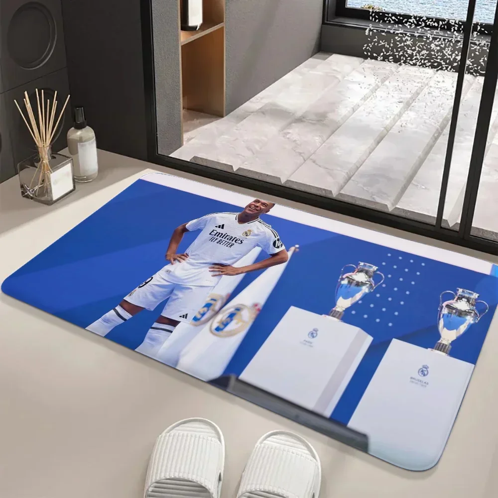 1PC Kylian Sanmi Mbappé Lottin Football Player Floor Mat Entrance Door Mat Washable Non-Slip Living Room Sofa Chairs Area Mat