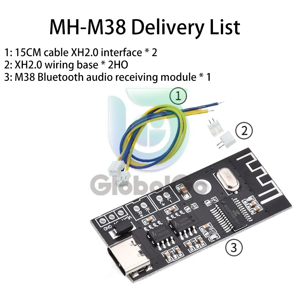 MH-MX38 MP3 Decoder Board Wireless Bluetooth 5.1 Audio Receiver Module Type-C Interface Verlustfreie Stereo Electronic DIY Kit