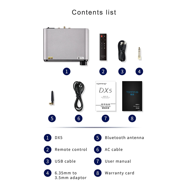 DX5 MQA 디코더 DAC 헤드폰 앰프, ES9068AS * 2, DSD512, PCM768kHz, LDAC, USB, 광학, 동축 입력, XLR, RCA, 6.35mm 출력, 신제품