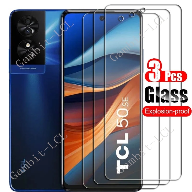 3PCS 9H HD Tempered Glass For TCL 50 SE 6.78\