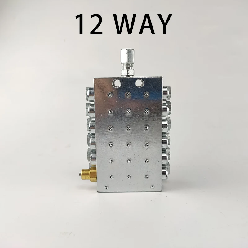 JPQ سلسلة التقدمية تزييت مقسم صمام 10-12 طريقة الشحوم موزع كتلة التشحيم موزع مدخل 6 مللي متر منفذ 6 مللي متر