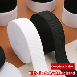 10mm/15mm/20mm/25mm/30mm/35mm/40mm/45mm/50mm White Black Nylon High Elastic Bands Garment Trousers Sewing Accessories