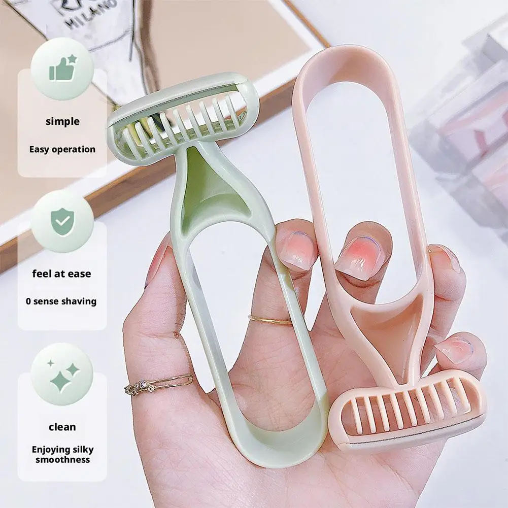 1PC Women Body Hair Razor Blade Gentle Shaving Trimmer Non‑Sensory Underarm Leg Bikini Hair Removal Personal Skin Grooming Tool