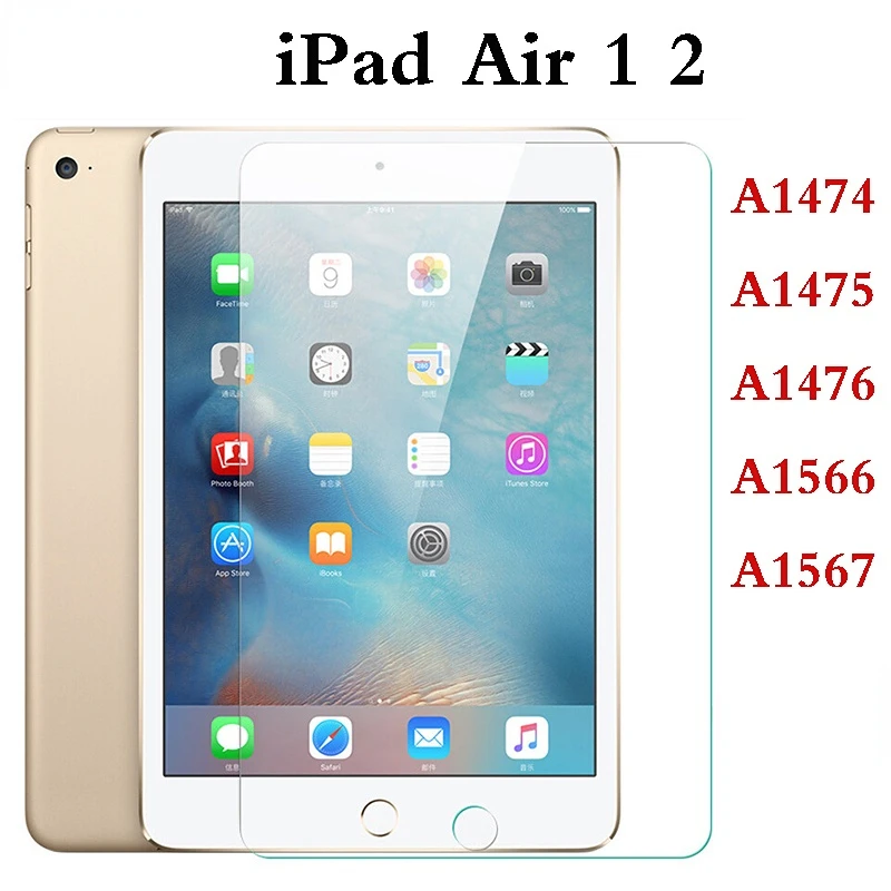 

For iPad Air 1 2 2013 2014 9.7'' Screen Protective Film Anti-Scratch 9H Hardness Tablet Tempered Glass A1474 A1475 A1476 A1566