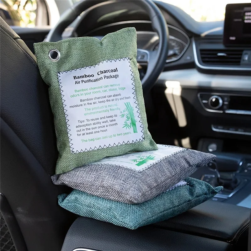 

4 Pcs Bamboo Charcoal Bags Odor Absorber Car Home Remove Formaldehyde Activated Carbon Bag Flavor Removal Air Purifier-B91B