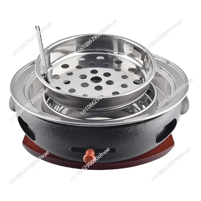 Korean carbon grill Commercial cast iron barbecue pot barbecue shop Household barbecue pan Japanese charcoal grill charcoal