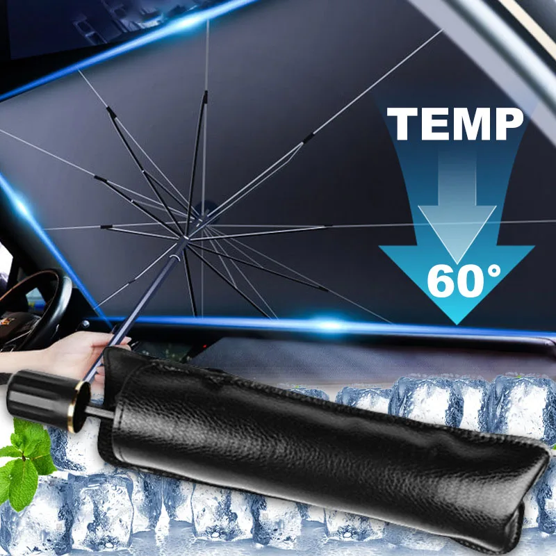 

Автомобильный зонт от солнца, складной передний зонт на лобовое стекло, Солнцезащитный тип, для окон автомобиля, летние аксессуары для защиты от солнца