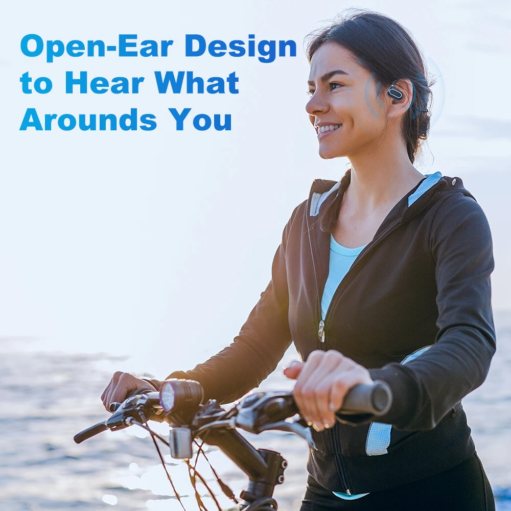سماعات رأس لاسلكية التوصيل الجوي ، سماعات الأذن الرياضية H1 ، بلوتوث 5.3 ، صوت ممتاز ، ميكروفون مزدوج ، مكالمة ، تقليل الضوضاء ، جديد