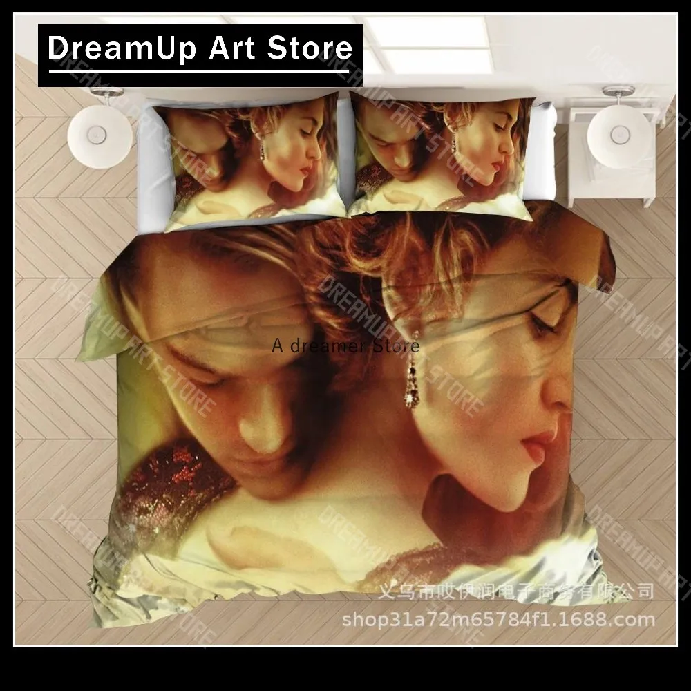 3D Printed Titanic Moive Bedding Set for Boys Girls Duvet Cover And Pillowcase Included Twin Queen King Full Single Double Sizes