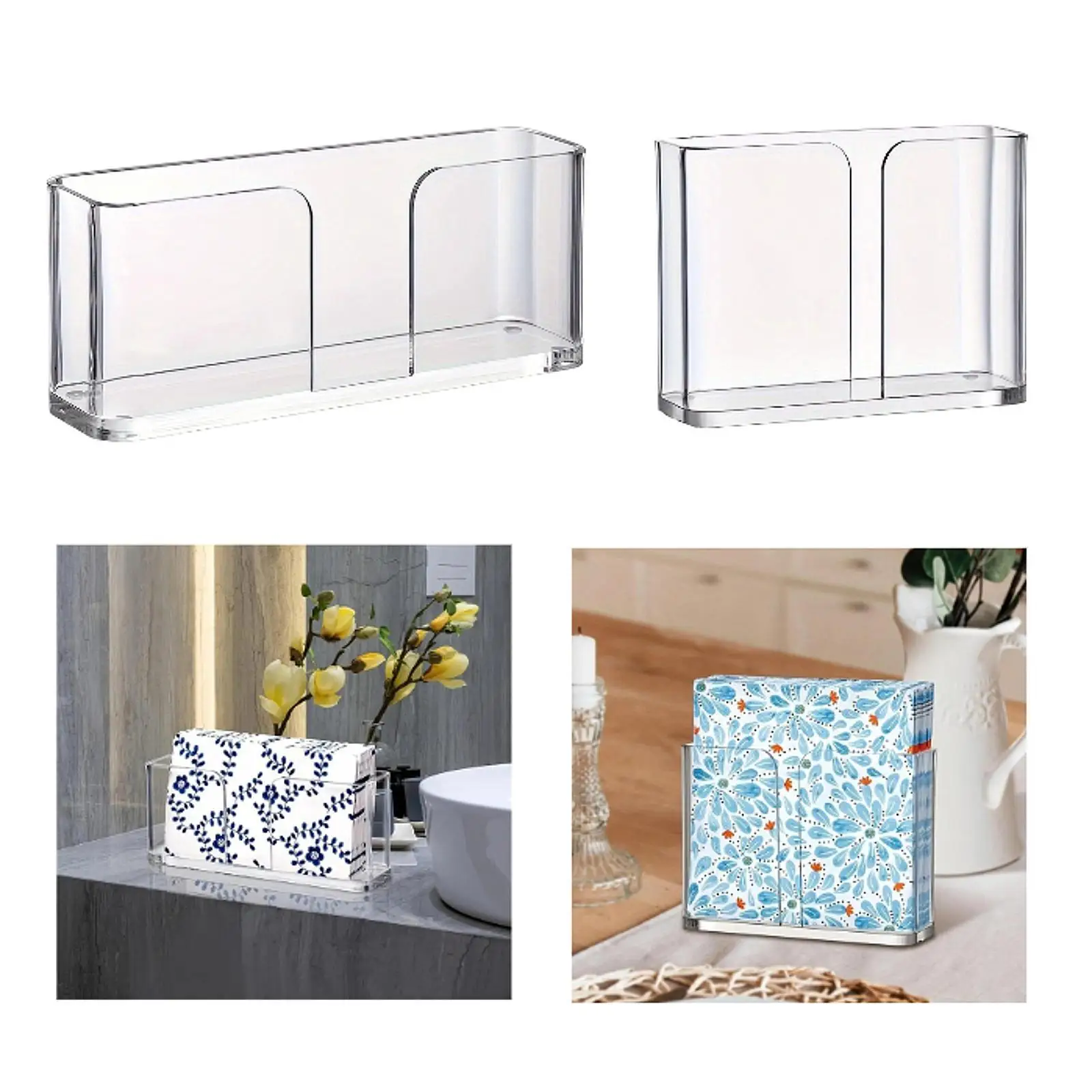 

Napkin Holder Guest Towel Holder Vertical Waterproof Container Tissue Holder for Table Paper Hand Towel for Kitchen Counter