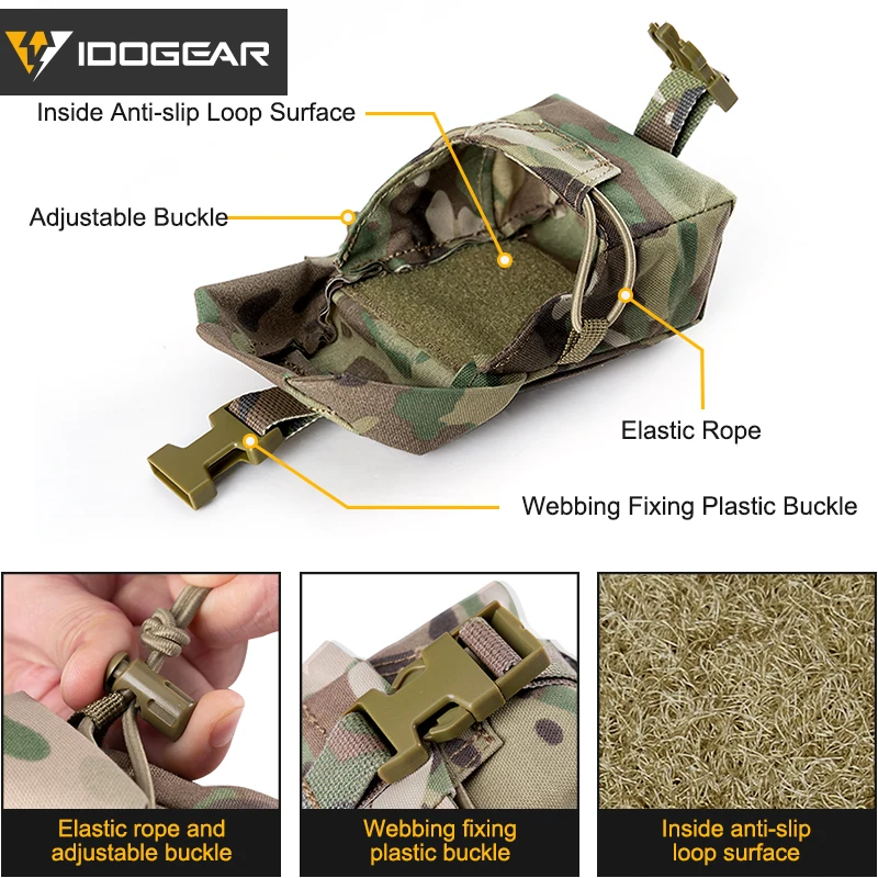 IDOGEAR-bolsa táctica MOLLE multifunción para herramientas, cinturón de almacenamiento, accesorios de caza al aire libre, 35118