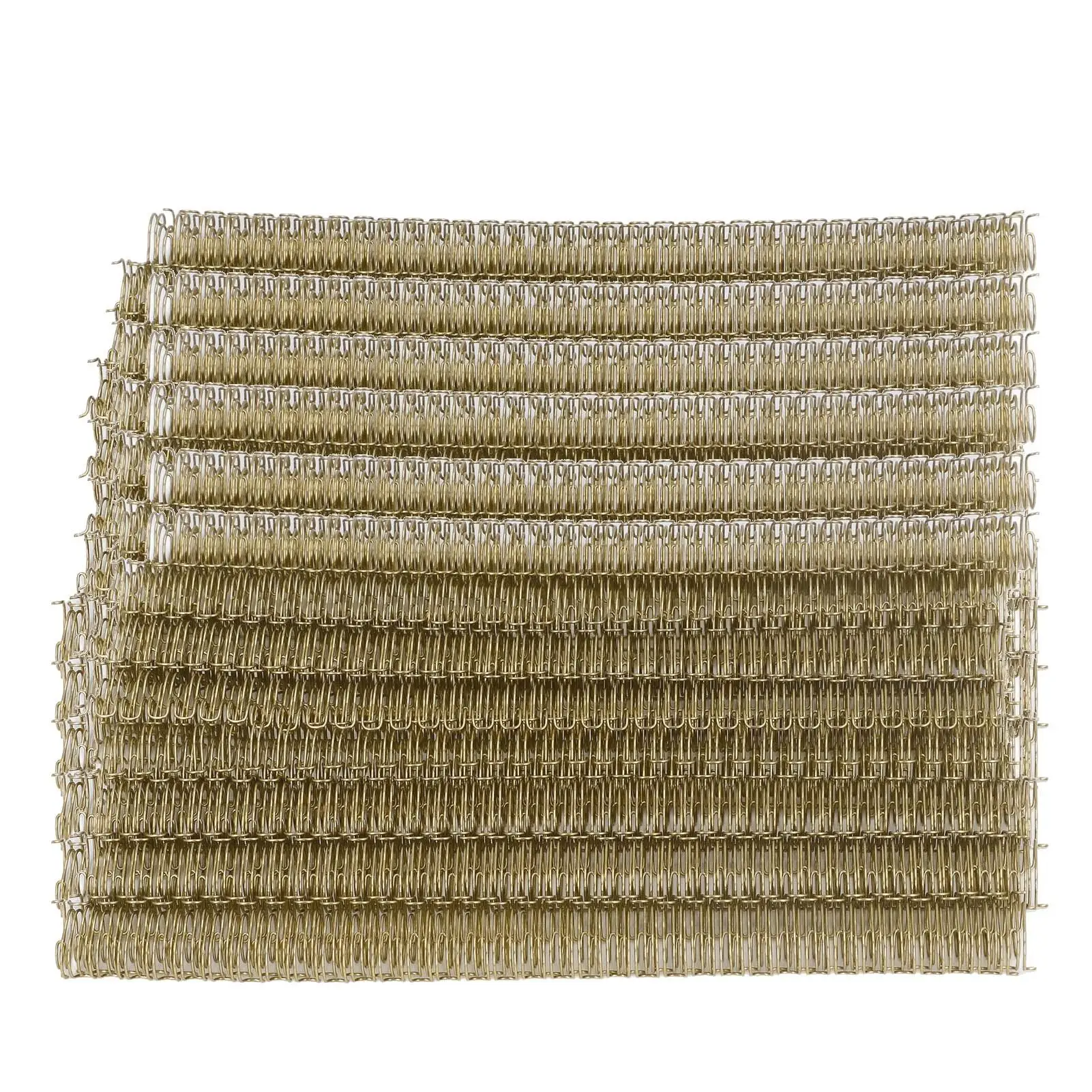 100Pcs  Wire Binding Spines 3:1 Pitch for 4  - 12.7mm Diameter, Light Gold, 100 Sheet Capacity Set