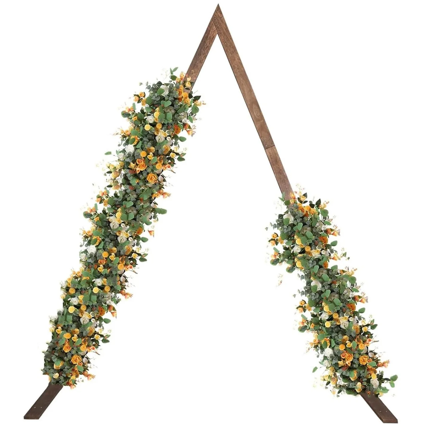 

8.2FT Wooden Wedding Arch for Ceremony, Triangle Wood Arch Wedding Arbor Backdrop Stand for Garden Held in Outdoor Wedding Decor