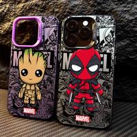 Anime Marvel Groot Deadpool Phone Case for vivo Y03 Y78 Y36 Y100 Y27 Y17s Y16 Y02 Y22s V30e V40 V29e S15 V25 V23 Pro 4G 5G Cover