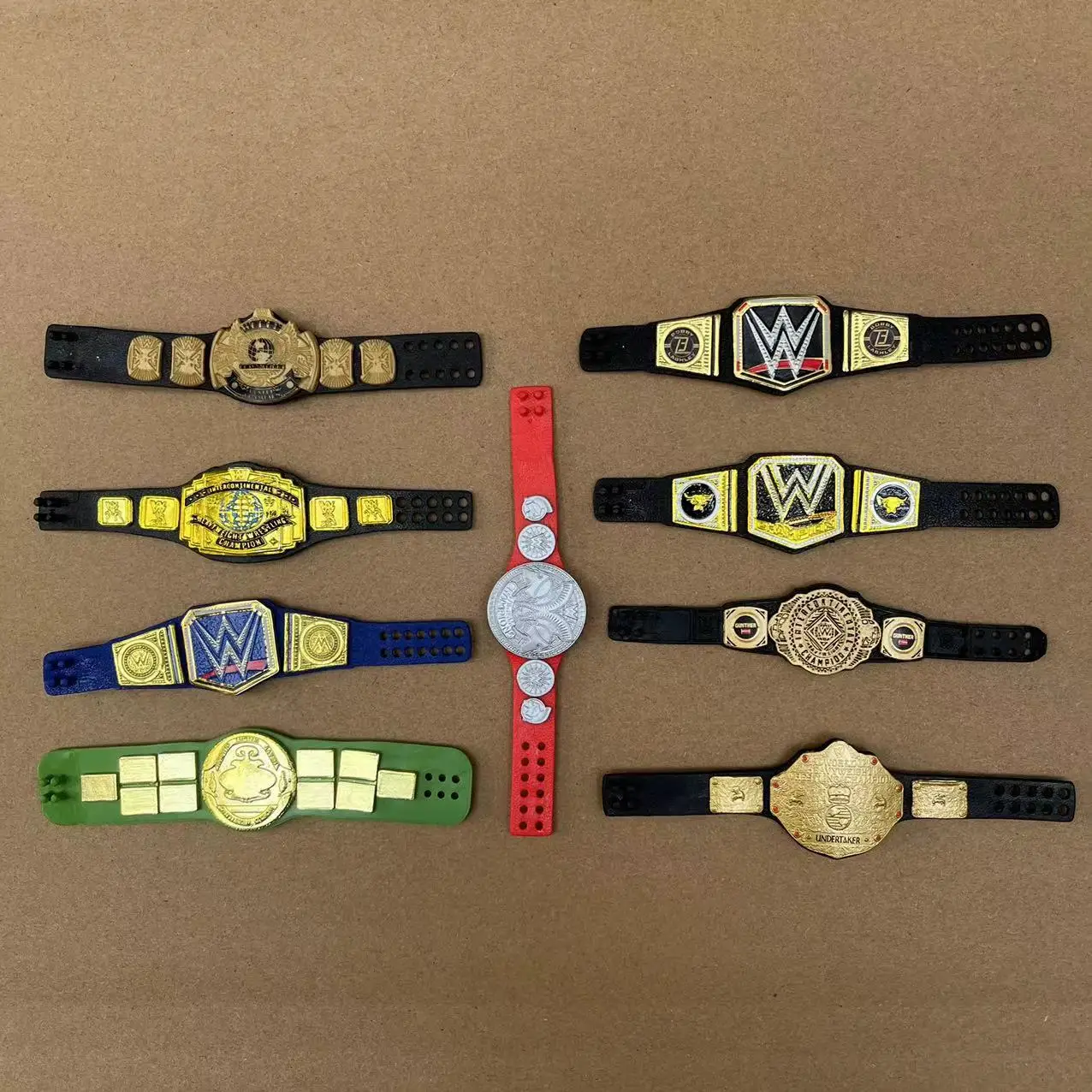 Decoration DIY 6\'\' 7\'\'inch WWE AEW Wrestler Doll Accessory World Championship Part Gold Belt for Doll Action Figure