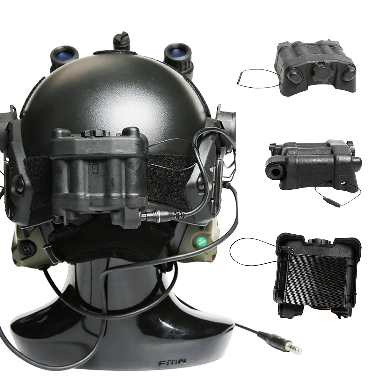 FMA Tactical Dummy AN/PVS-31 Battery Case Helmet TB1280-MC/BK NVG Box Model No Function