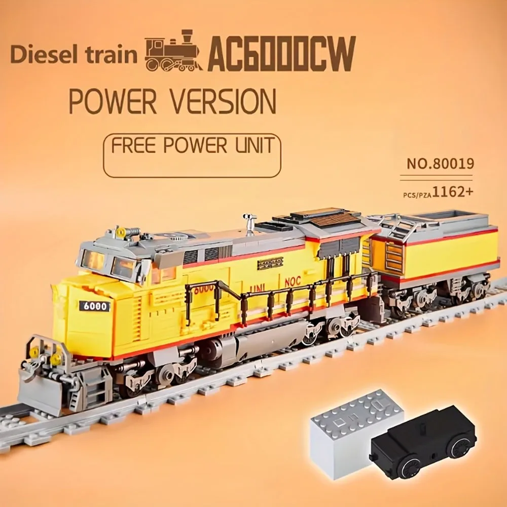 Technic 1162 elementy Zestaw Klocków Vintage Pociąg Model z Ruchomymi Elementami, Wytrzymałe Klocki Konstrukcyjne z ABS Prezent Urodzinowy Dla Przyjaciół