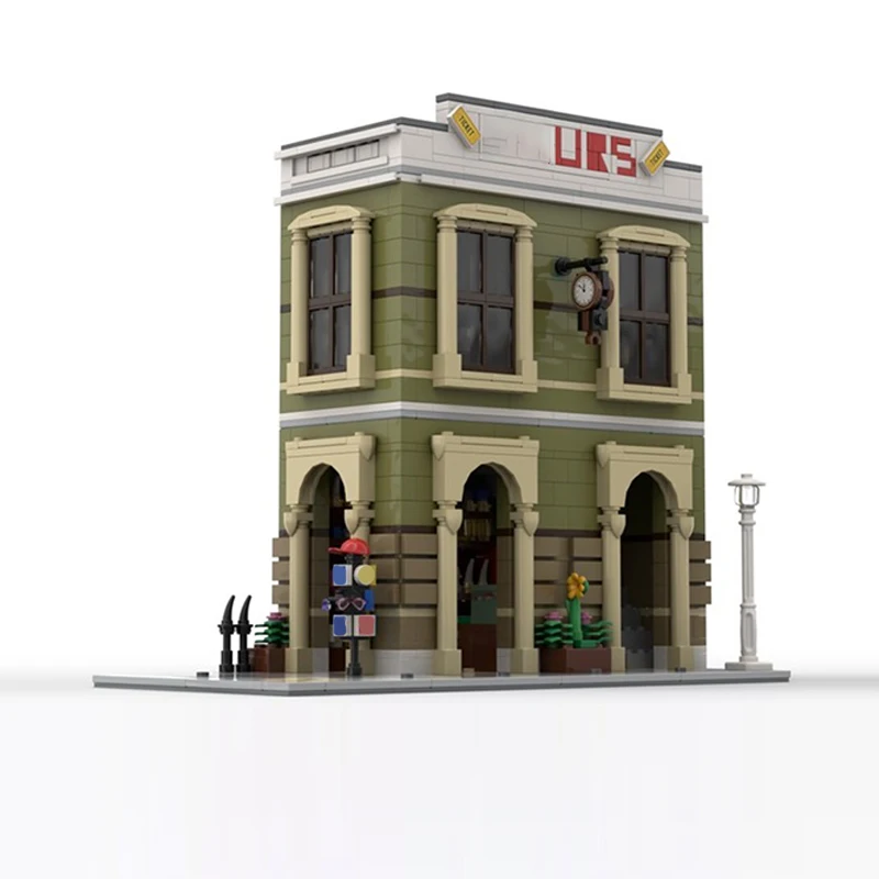 도시 스트리트 뷰 모델 MOC 빌딩 벽돌 자연사 박물관 모듈 형 기술 선물 휴일 조립 어린이 장난감 정장