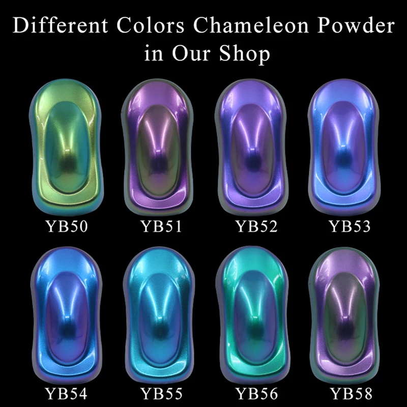 YB52 Chameleon Pigments Acrylic Paint Powder Coating Dye for Car Decoration Arts Craft Paints Nail Dust Holographic Nail Powder