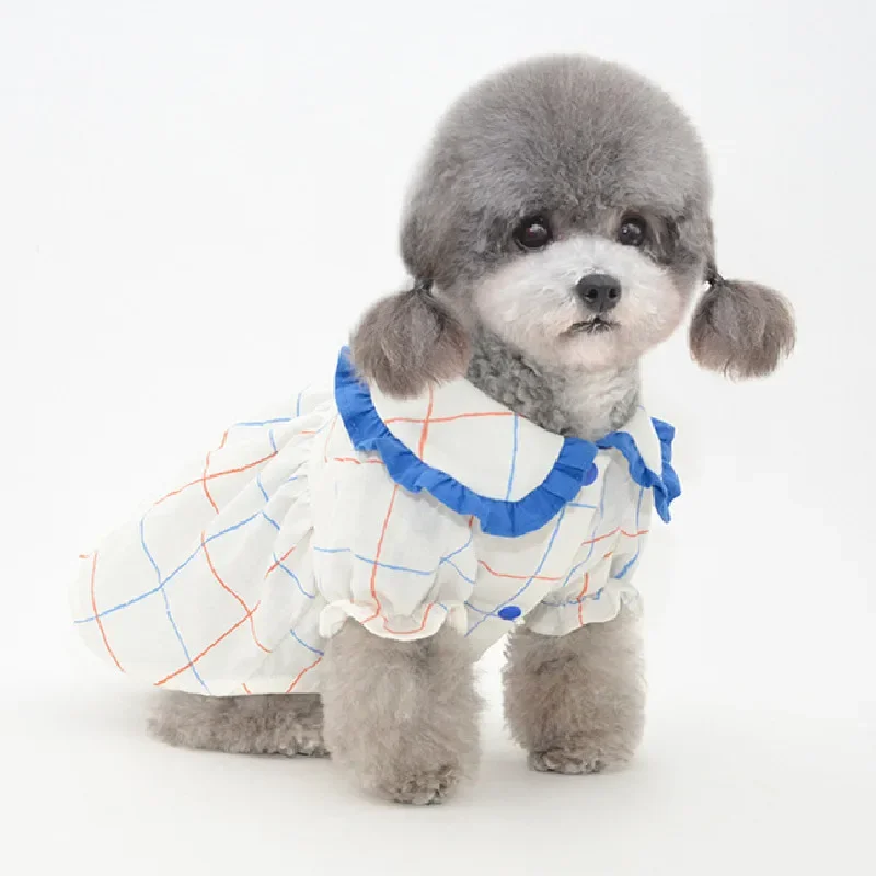 Summer Pet Shirt Cat Puppy Dog Clothes Dress Cute Girl Dog Clothing Yorkshire Terrier Pomeranian Bichon Poodle Schnauzer Costume