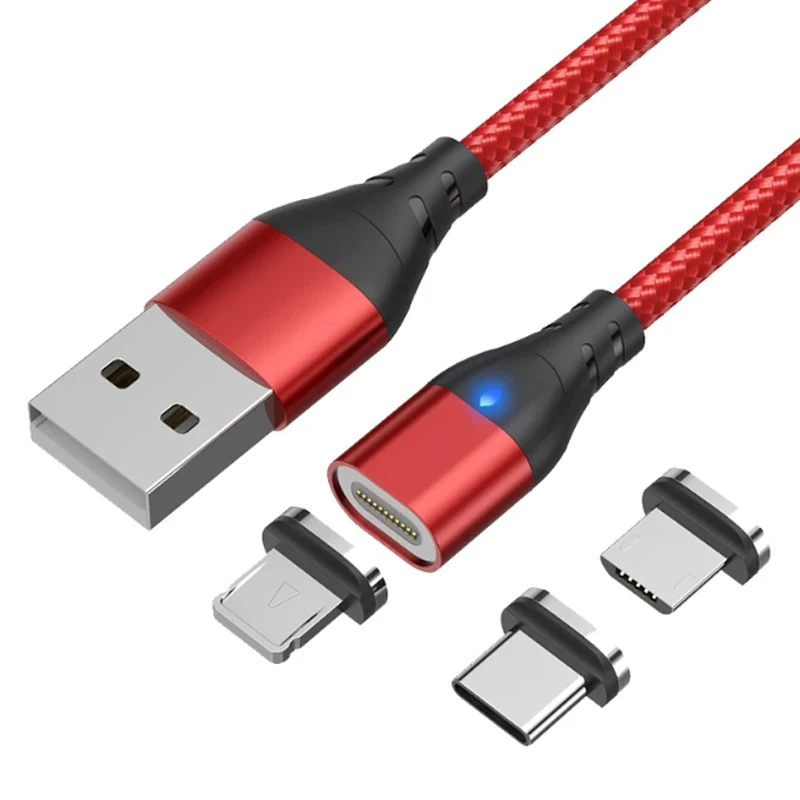 Oppselve Micro USB Charging Phone Android Data Cable Magnetic Fast Cable For iPhone Xiaomi Huawei Mobile Magnet Charger Wire 3A