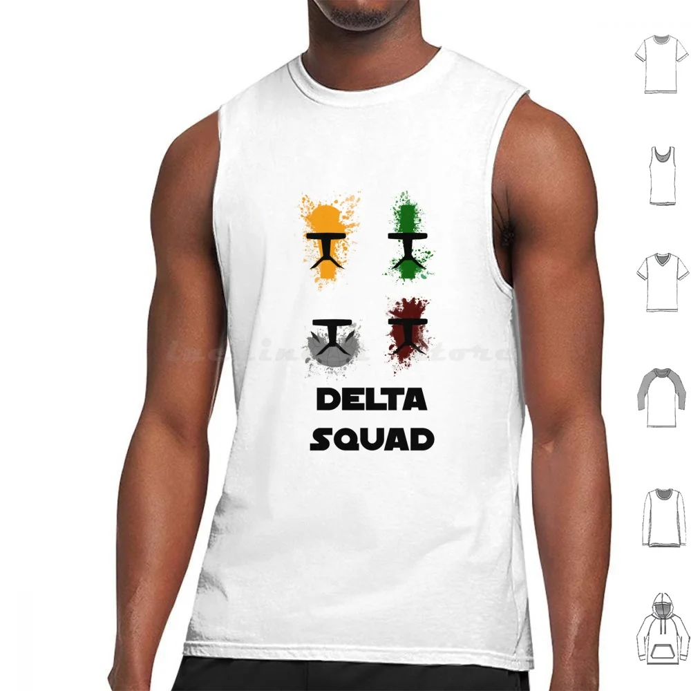 Republic Commando-Delta Squad Tank Tops Print Cotton Sev Delta Squad Republic Commando Scorch Fixer Sev Marchal Electric