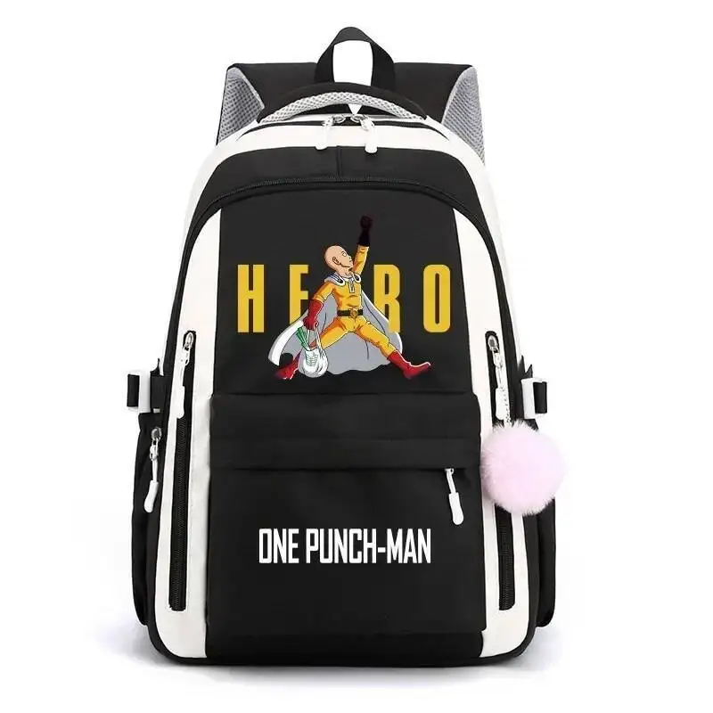 Anime Spiel Schwarz Blau Rosa Lila Rot One Punch Man Student Kinder Teenager Schultaschen Große Kapazität Rucksäcke Mädchen Jungen