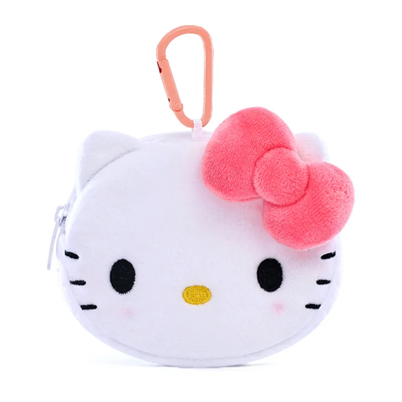Miniso الأصلي سانريو hellokitty كاتي أفخم المفاتيح عملة المحفظة قلادة لطيف الكرتون حقيبة التخزين قلادة أفخم