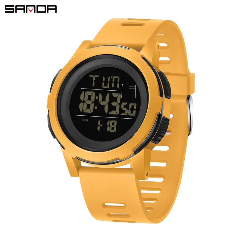 Reloj electrónico popular para estudiantes de moda SANDA para hombres y mujeres, reloj para hombres al aire libre resistente al agua con luz nocturna para mujeres