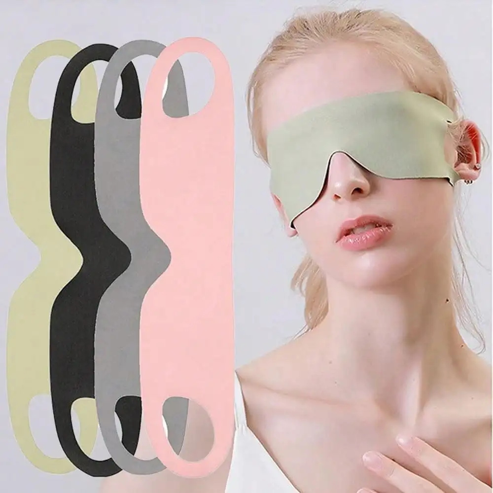 

4Pcs Ice Silk Sleep Eye Masks, Double-Sided Shading Blindfold, Soft Breathable Travel Eye Cover For Women & Men(12.6*1.9in)