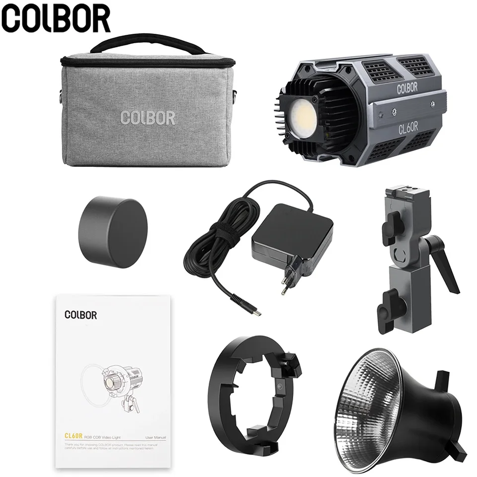 COLBOR CL60 COB video Light Shooting Camera Flash Photography Lighting 2700K-6500K RGB For Youtube tiktok Video Lamp APP Control