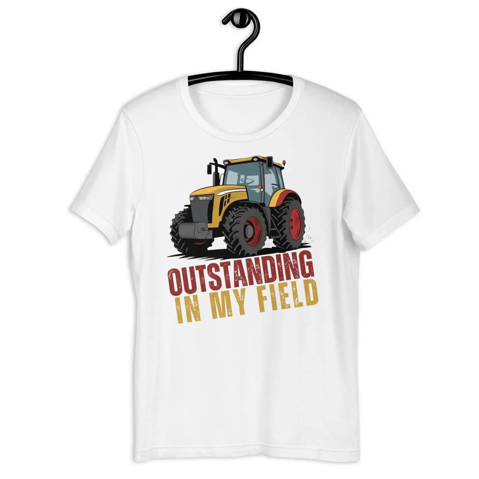 T-shirt drôle avec motif de tracteur, « Outstanding In My Field Farmer Dad », vintage, lavé, doux, confortable, vêtements de créateur, streetwear