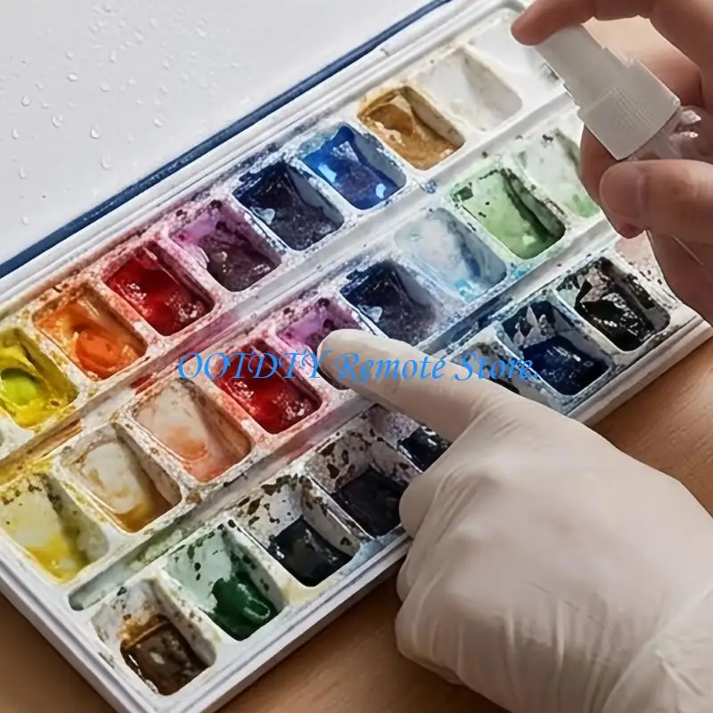 Paint Box with Flat Mixing Area, 33 Well Watercolor Tray and Lid for Organized Painting Work, Practice, and Art Study
