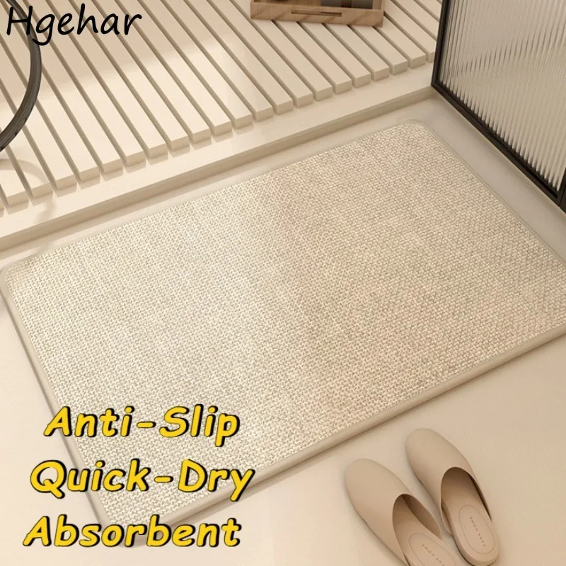 

Bath Mats Thickened Plush Anti-slip Absorbent Soft Quick Dry Washable Bathroom Kitchen Bedroom Entryway Indoor Doormat Wholesale