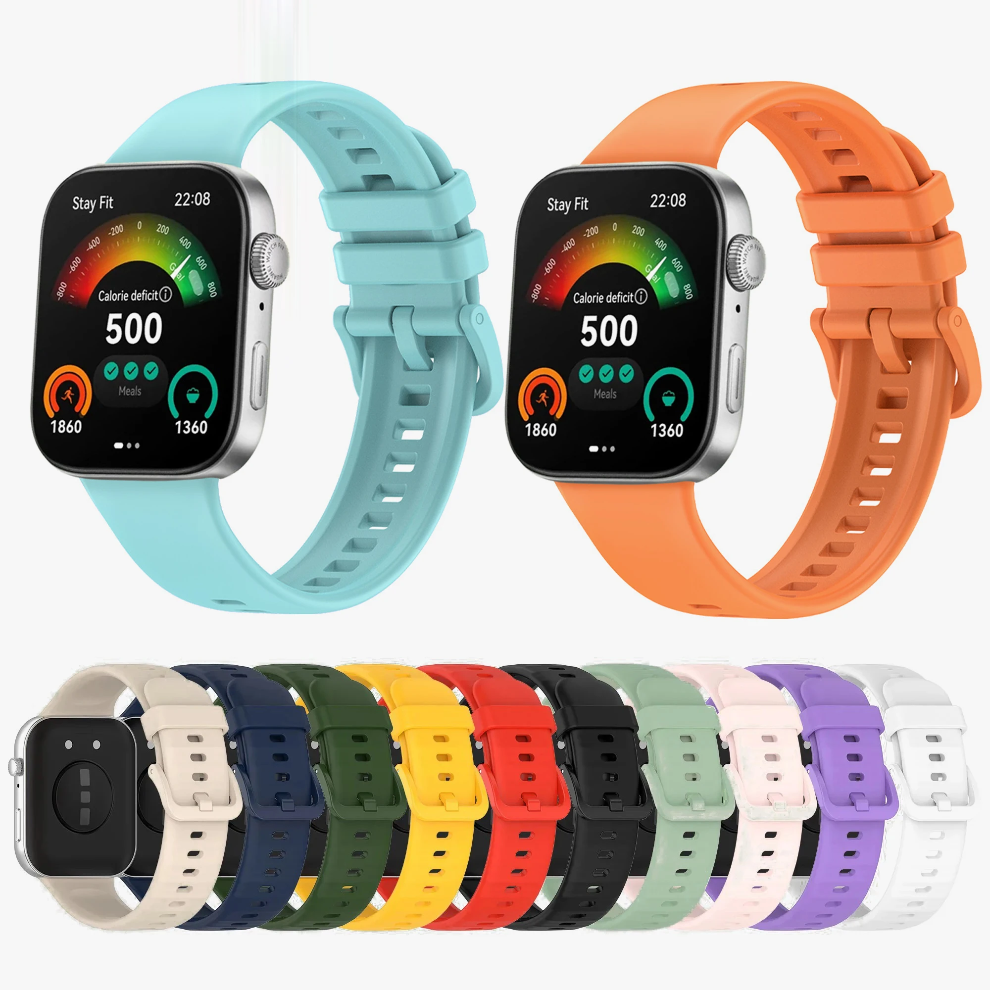 Silicone Soft Smartwatch Wrist Watchband Replacement For Huawei Watch Fit 3 Strap Smart Wristband Bracelet Fit3 Band Accessories