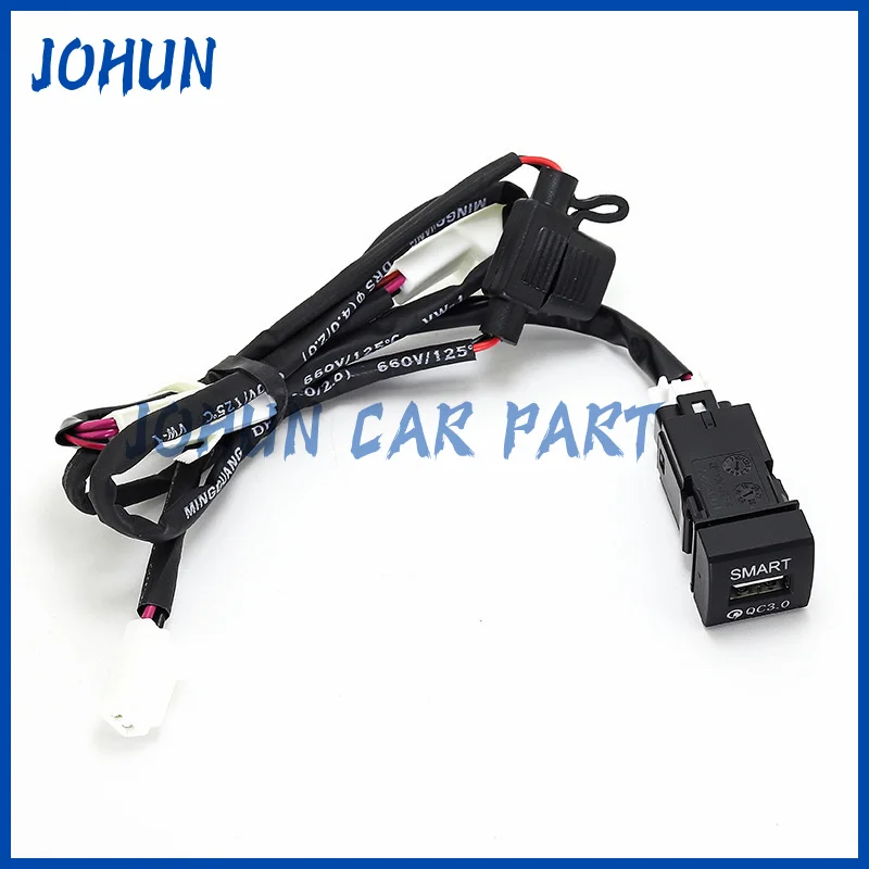 Picture 6: Car Dual QC3.0 TYPE-C PD Quick Charge USB Interface Socket Fast Charger Use For Toyota RAV4 Camry Levin Prado Reiz Corolla