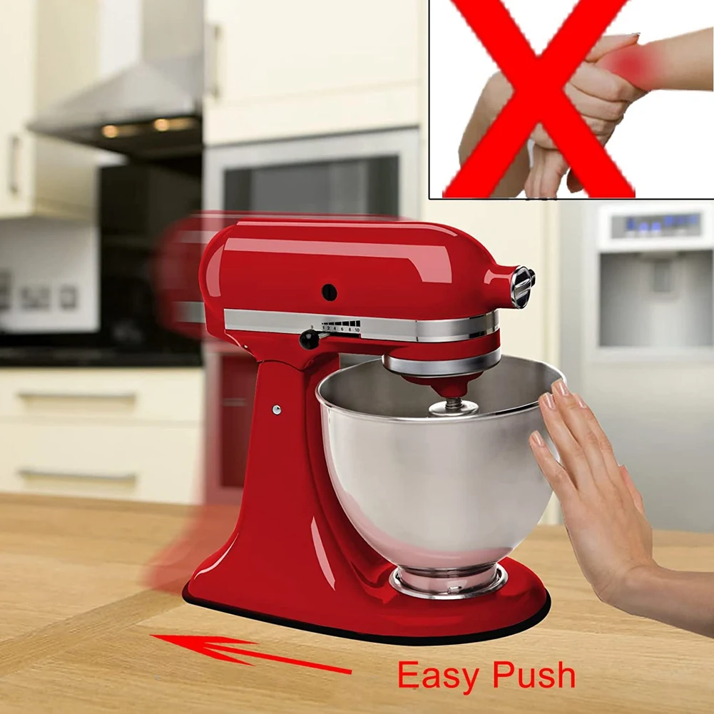 A09G-Сдвижные коврики для миксера KitchenAid, подставка для миксера с 2 органайзерами для шнура, коврик-слайдер для KitchenAid 4,5-5 Qt