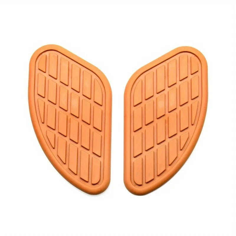 2Pcs Retro Motorcycle Cafe Racer Gas Fuel Tank Rubber Sticker Protector Knee Tank Pad Grip Decal for Honda Yamaha Harley