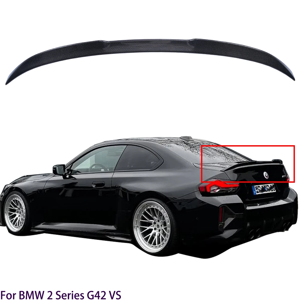 

Для BMW 2 серии G42 Couep/G87 M2 VS стиль настоящий задний спойлер из углеродного волокна крыло багажника 2021-2024