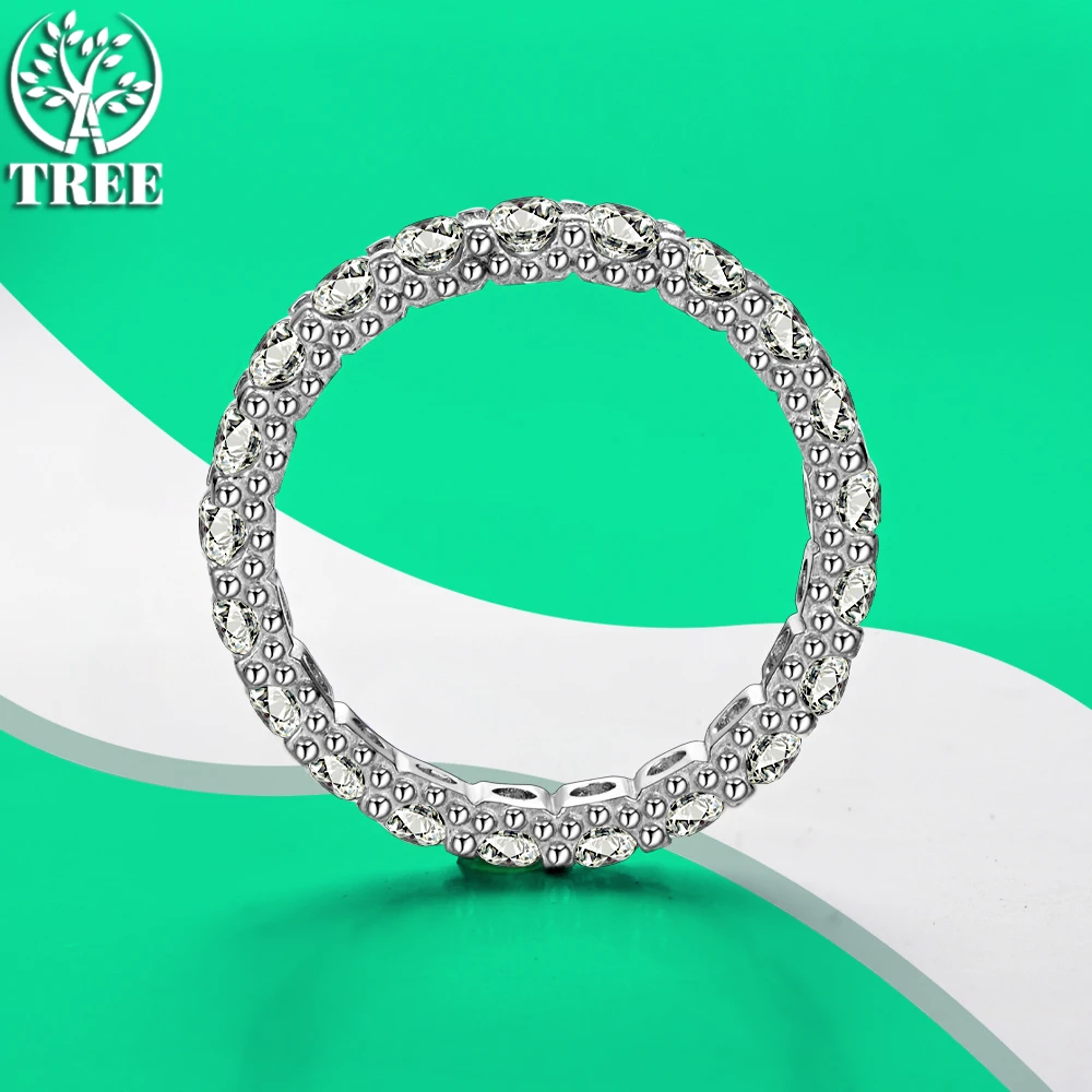 

ALITREE 3mm D Color Moissanite Ring 100% 925 Sterling Sliver White Gold Diamond Rings with GRA Certificate for Women Jewelry