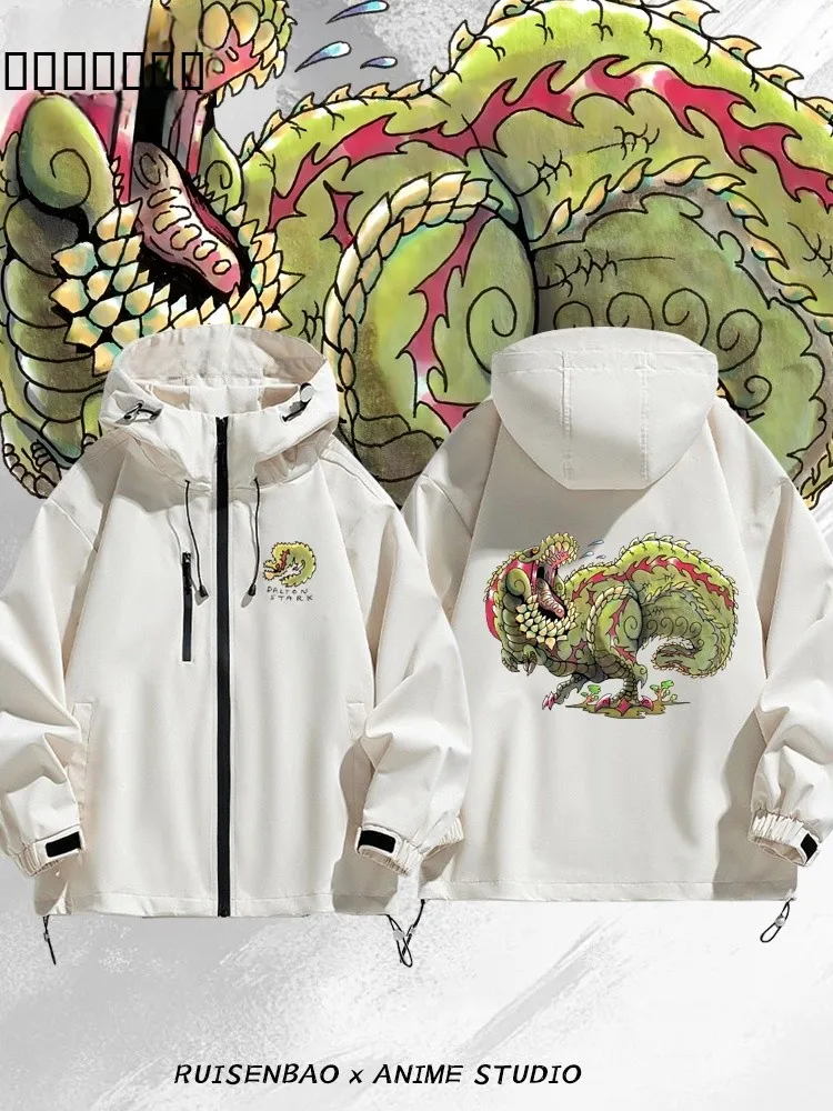 

Monster Wildern Game Collaborative Jaet Men's Spring Autumn Zipper Decorated Anti-Wind Polyester Stand Fit