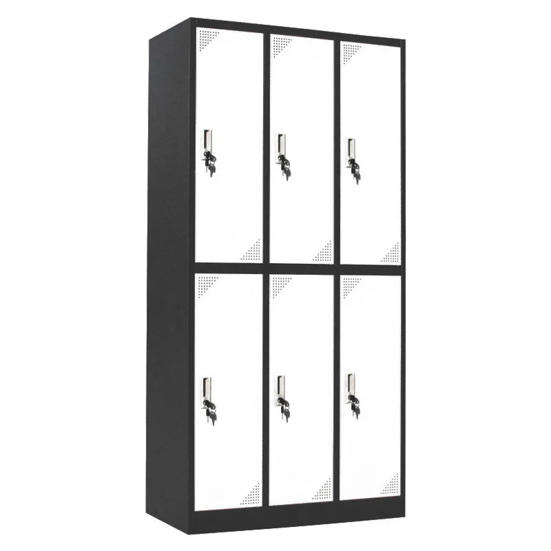 #￥12-Door Cold Rolled Steel School Locker with Key Lock Combination Lock Knock-down Structure Floor Mount for GymOffice Home Use