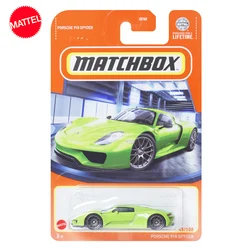 Original Mattel Matchbox Car 1/64 Metal Turquoise Porsche 918 Spyder 30782 Vehicle Model Toys for Boys Collection Birthday Gift