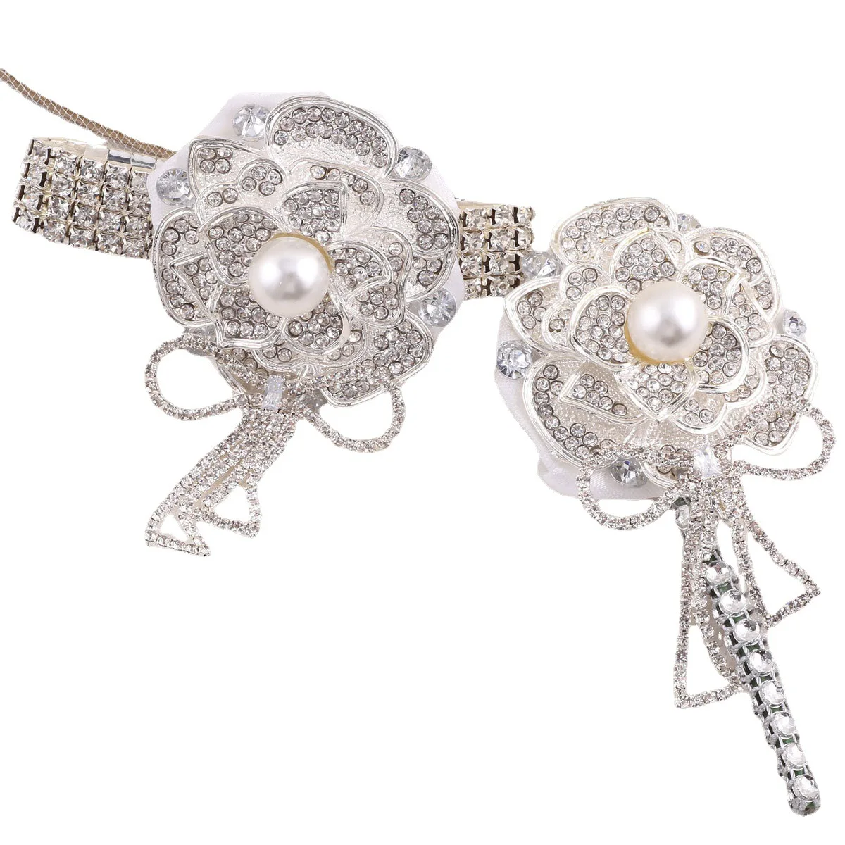 Nouveau Corsage de poignet en strass tridimensionnel, fleur plein de diamant, demoiselle d'honneur, sœur, fleur à main, mariée et marié